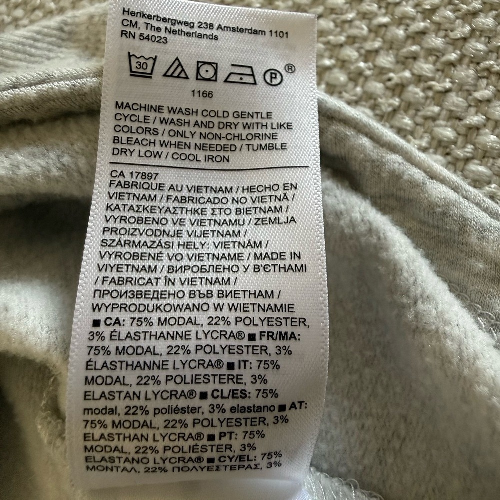 Athleta Hoodie Womens Large Gray Wrap Front Cowl Neck Lightweight Modal Knit - Picture 9 of 13